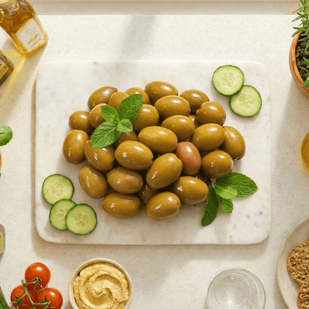 Hand-Picked Agrinio Green Olives | Crunchy, No Added Preservatives (3x250g) - Image 3