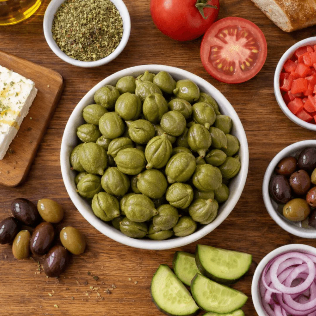 Caper Flowers in Brine & Vinegar – Hand-Picked Mediterranean Capers (105g Jar) - Image 2
