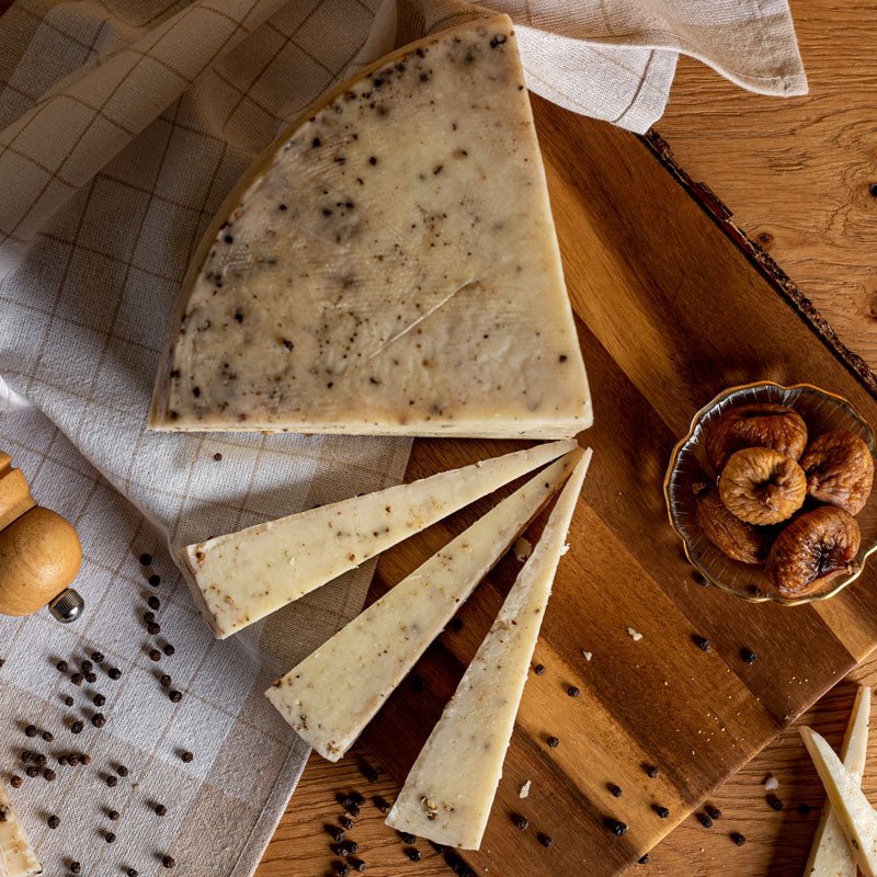 Cretan Graviera with Three Peppers – 3-Month Aged Sheep & Goat Cheese from Crete (200g) - Image 3