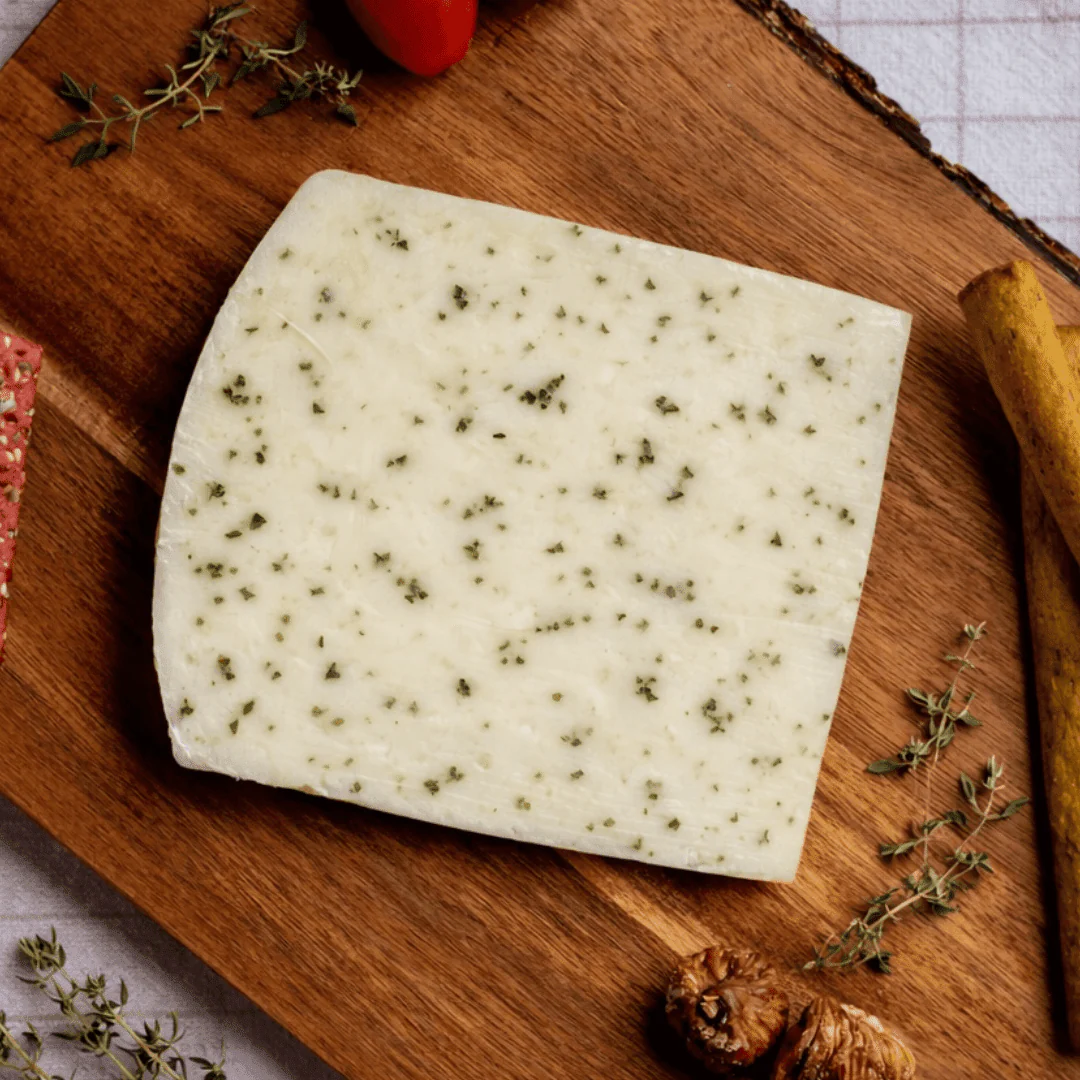 Cretan Graviera with Thyme - Aged Cheese for Oven & Aperitifs (200g) - Image 2