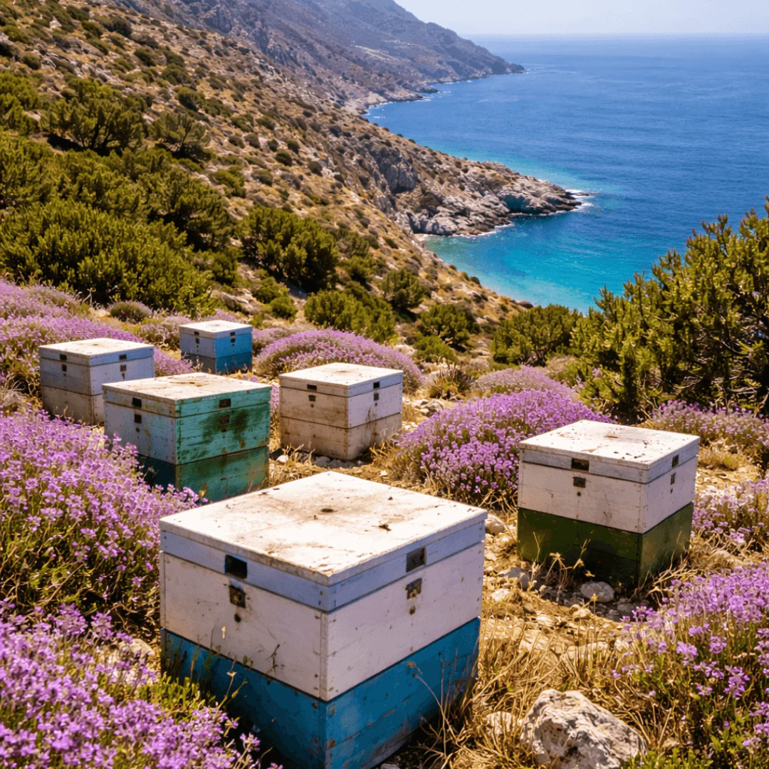 Cretan Thyme Honey from Sfakia – natural, antibacterial, perfect for yogurt & herbal teas | 450g - Image 4