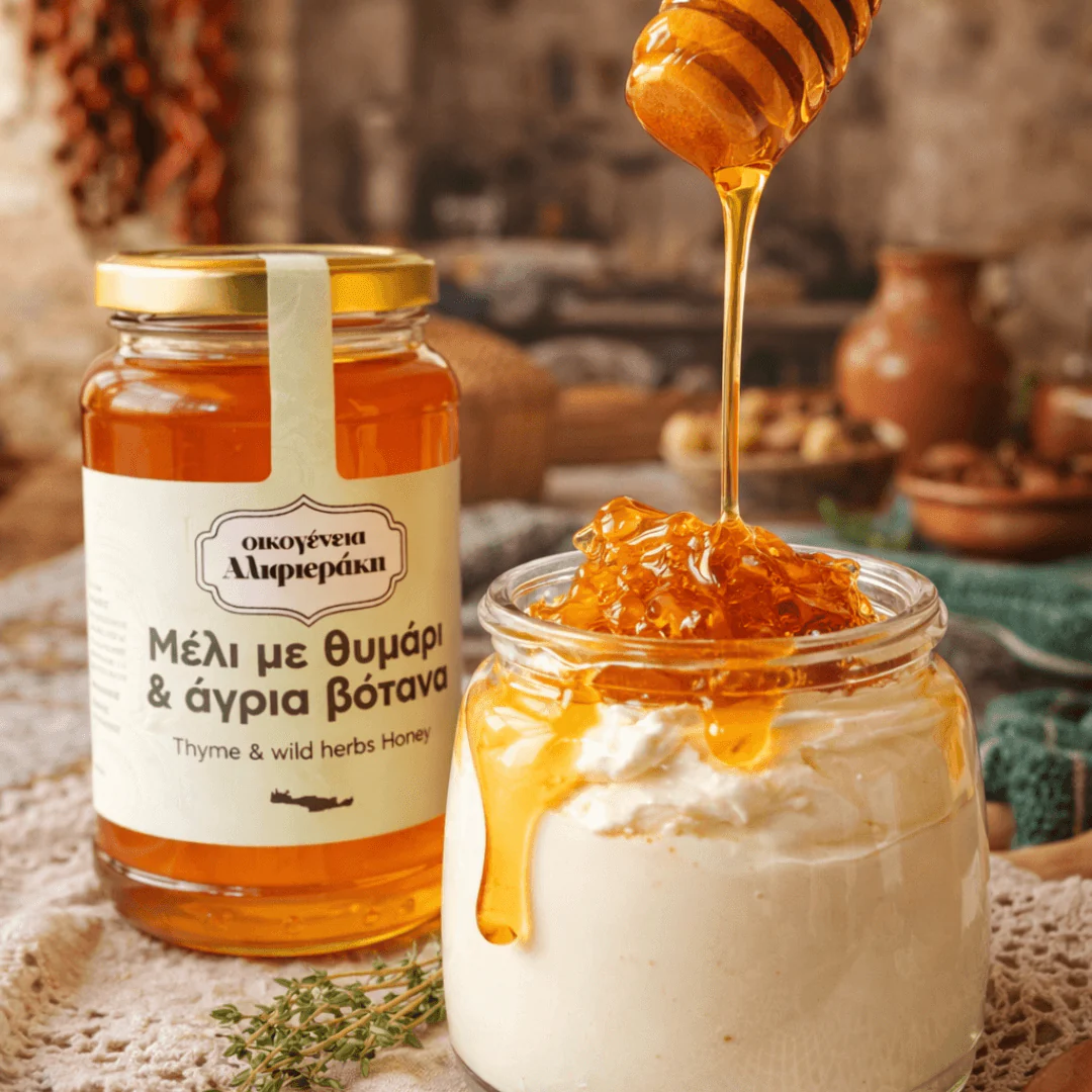 Cretan Thyme & Wild Flowers Honey – raw, intense, 100% from Crete | 450g - Image 2