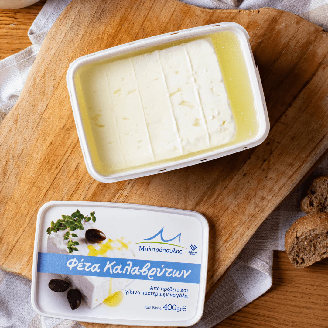 Feta PDO Kalavryta in Brine 400g – Artisanal Mountain Cut (2x200g) - Image 2