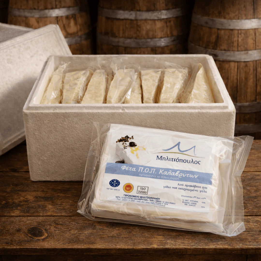 Feta PDO “Kalavryta Mountain Reserve” – Premium Oak Barrel-Aged Greek Cheese | Peloponnese (≈600g) - Image 4