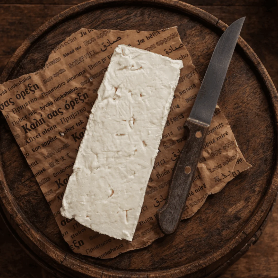 Greek Feta PDO “Pyrgos Reserve” Barrel-Aged in Wooden Barrels – Rich & Tangy | Peloponnese (≈500g) - Image 3