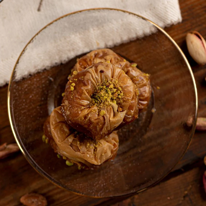 Aegina Pistachio Folies – 20 Honey-Soaked Phyllo Nests (800g) - Image 4
