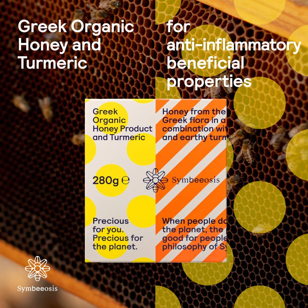 Greek Organic Honey and Turmeric - 280g - Symbeeosis - Image 3