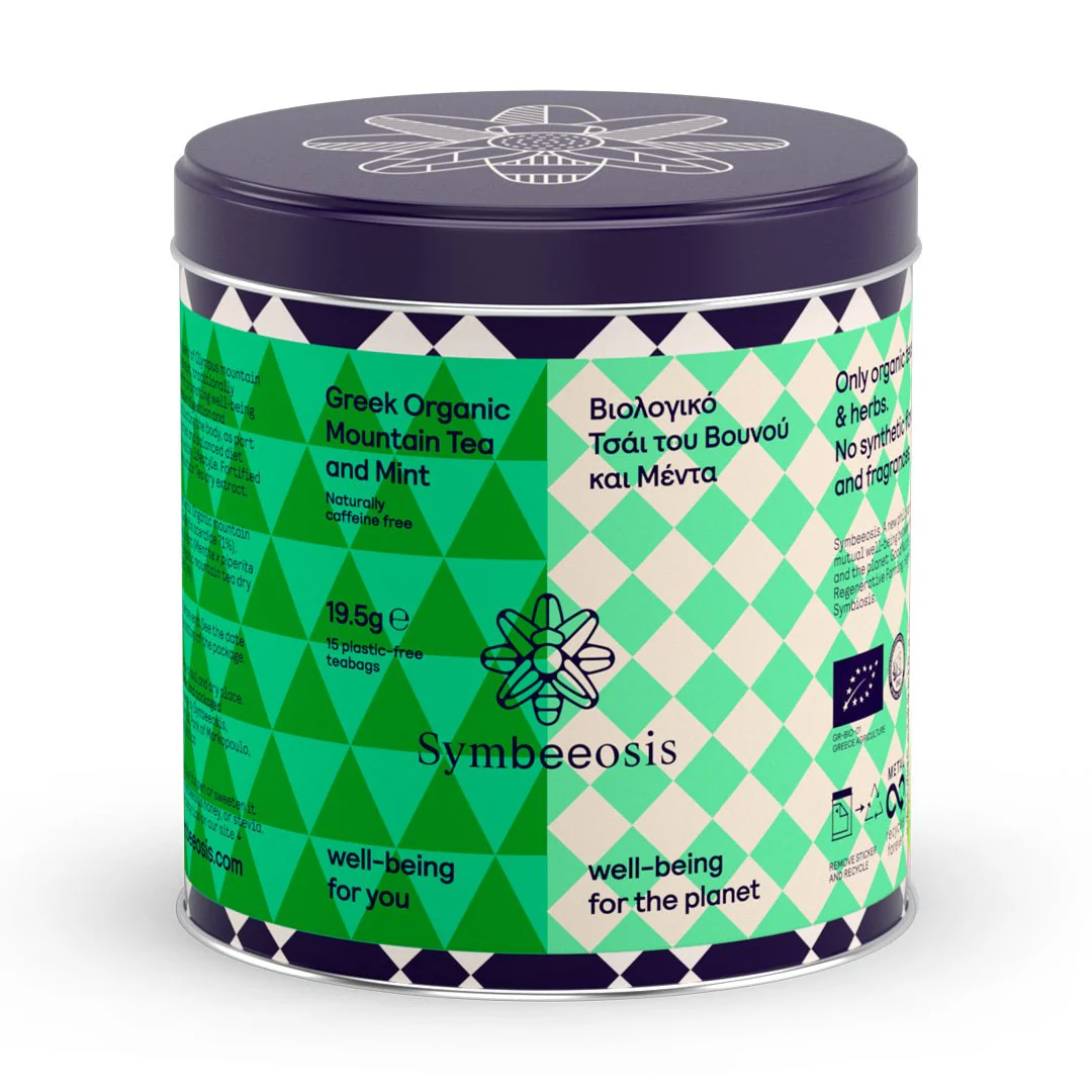 Greek Organic Mountain Tea and Mint - 19.5g - Symbeeosis - Image 6