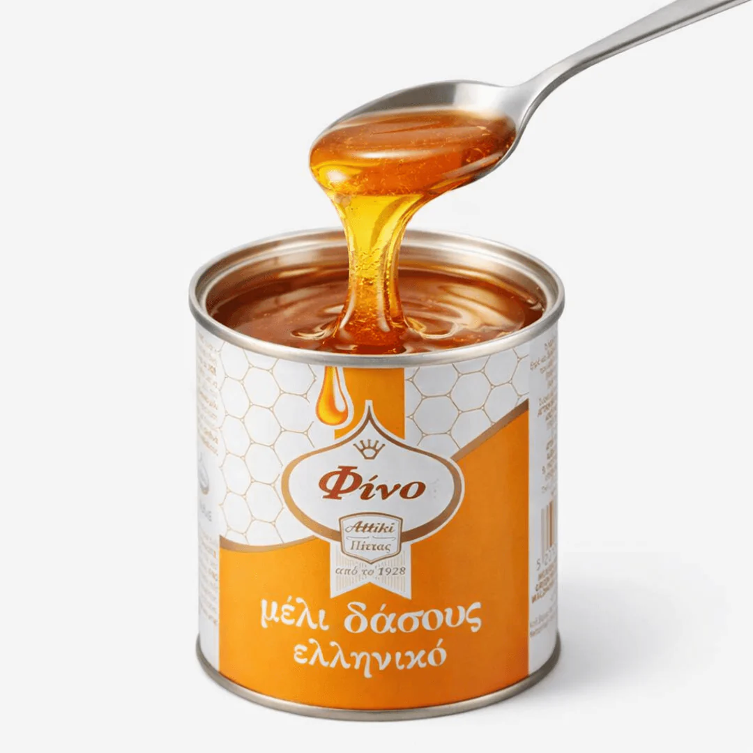 Greek Forest Honey Attiki Fino – ideal for yogurt, tea and everyday healthy recipes | 1 kg Tin - Image 2