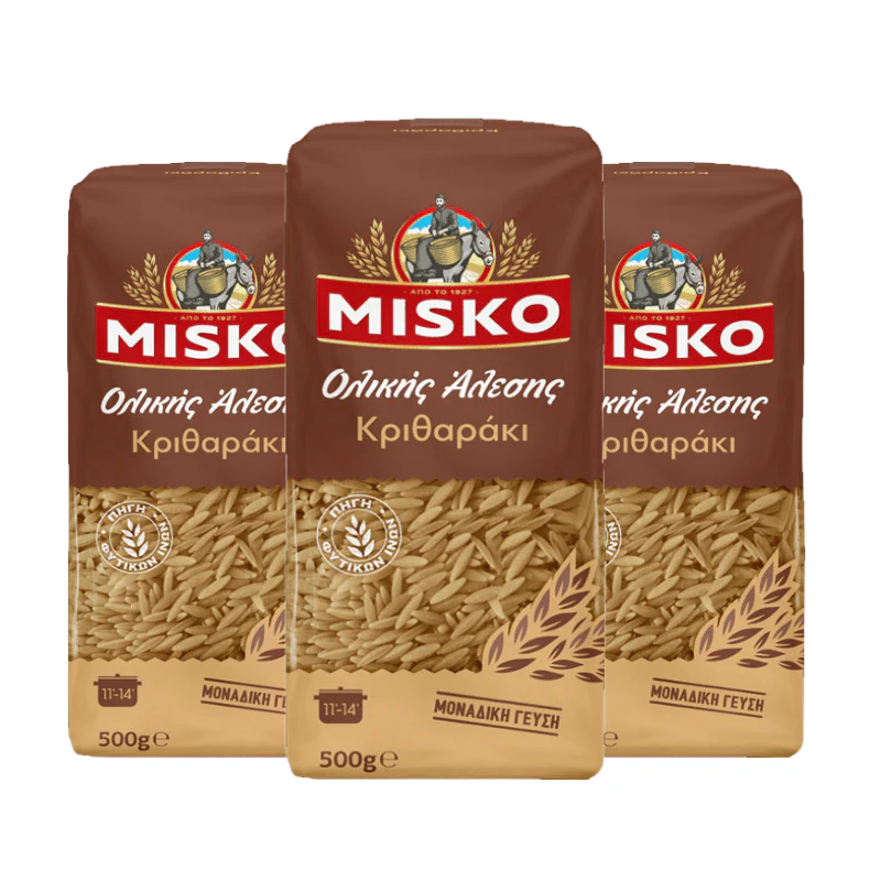 Kritharaki whole grain Misko - 3x500g - Image 2