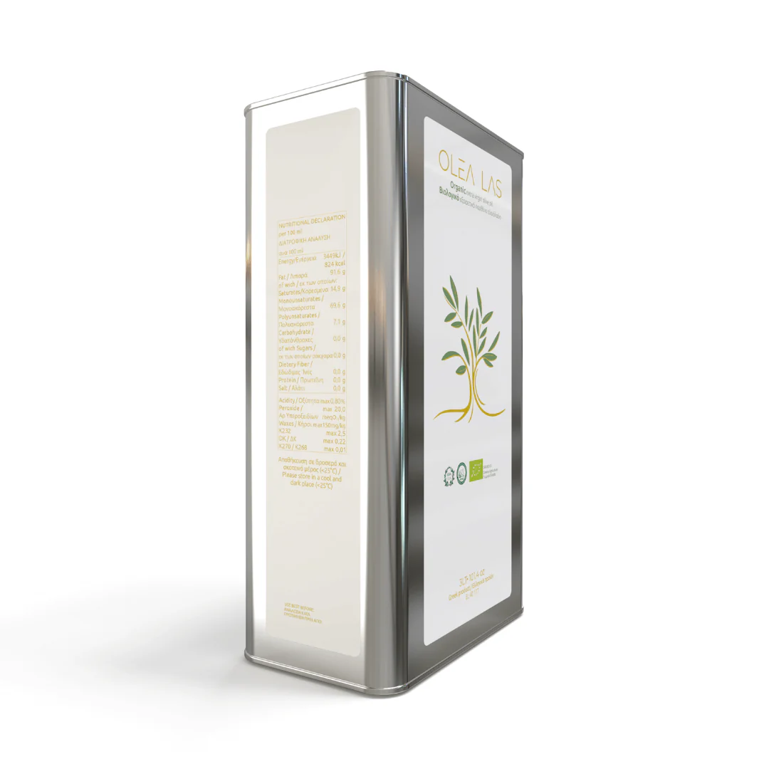 Olea Las Organic Extra Virgin Olive Oil – Koroneiki Monovarietal (3L Tin) - Image 3