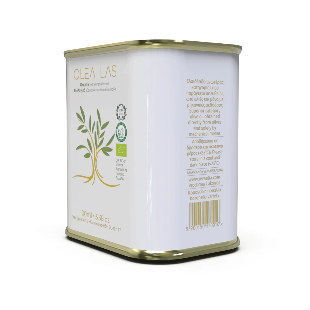 Olea Las Organic Extra Virgin Olive Oil – Laconia Peloponnese (100ml Travel Edition) - Image 3