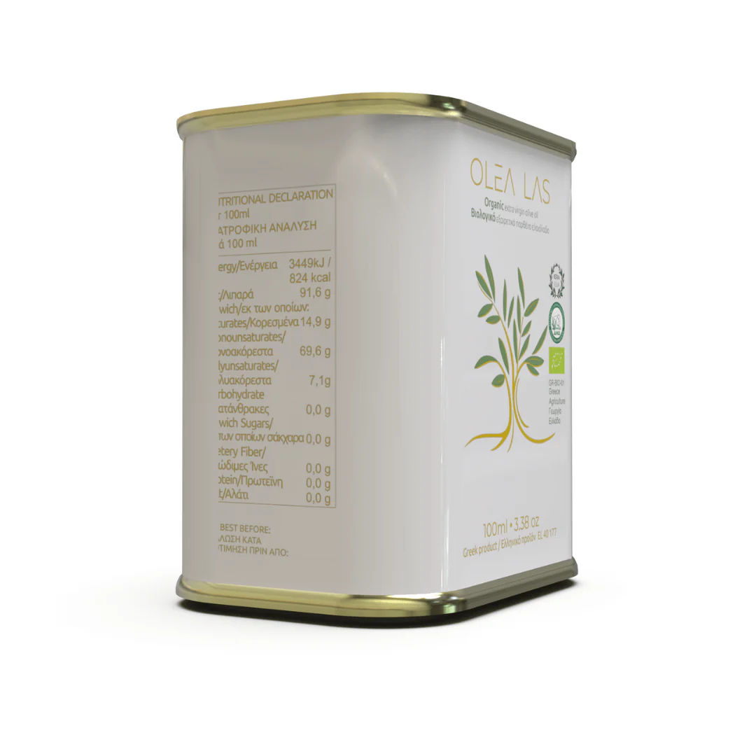 Olea Las Organic Extra Virgin Olive Oil – Laconia Peloponnese (100ml Travel Edition) - Image 4