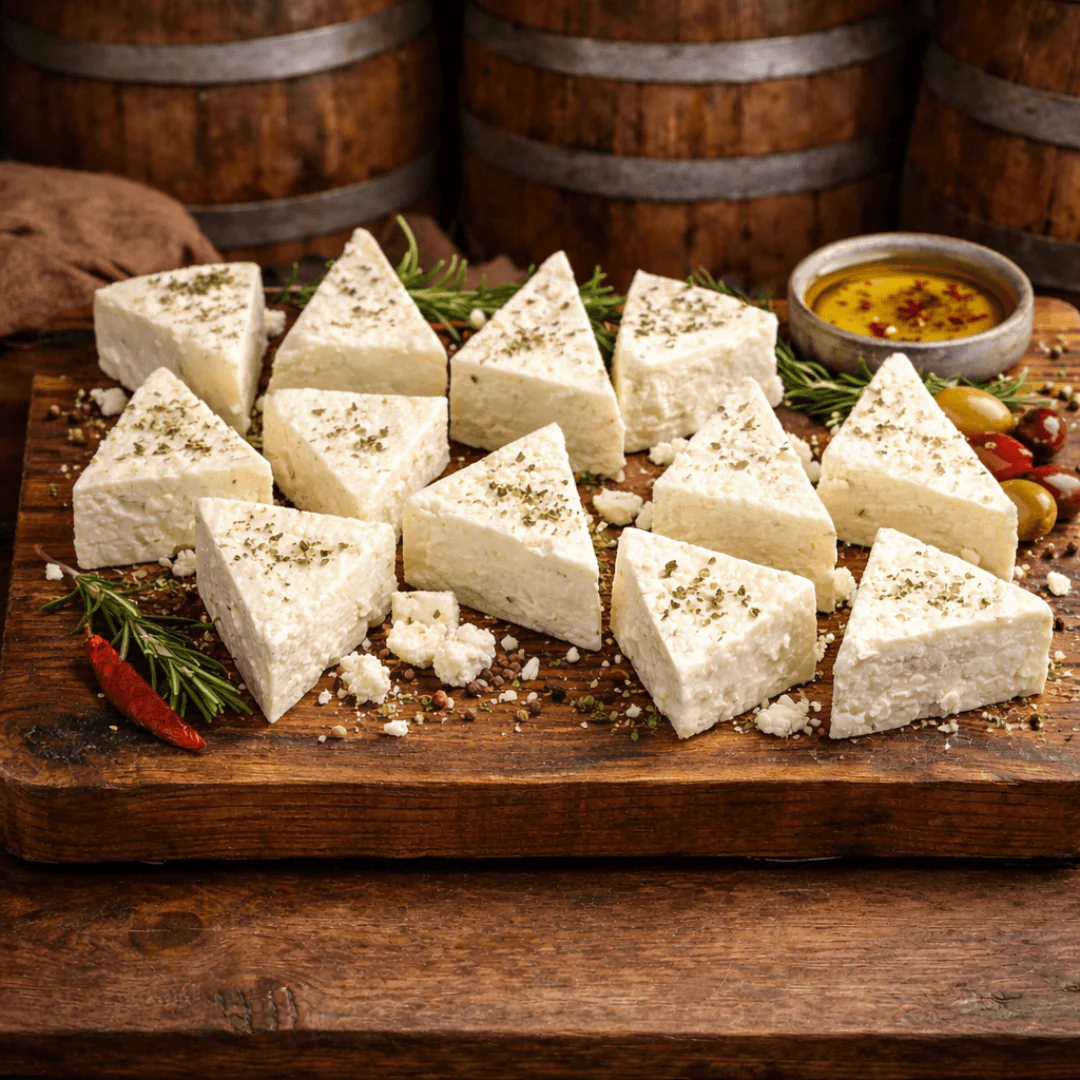 Grand Tour of PDO Feta: Signature Selection of 5 Barrel-Aged Greek Fetas (2.4kg Tasting Bundle) - Image 3