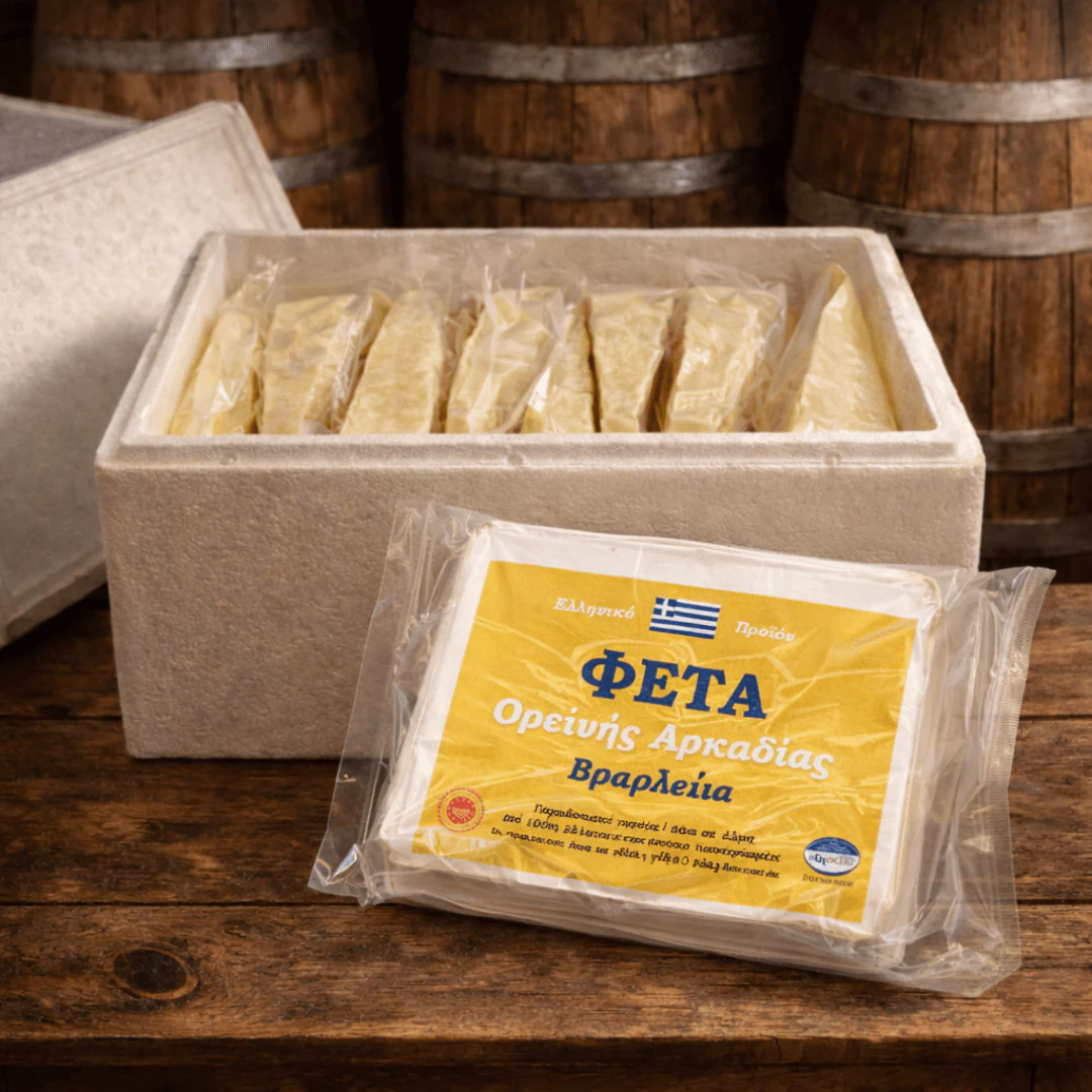 PDO Greek Barrel Feta “Arcadia Reserve” – Traditional Oak-Aged “Rich & Creamy” (≈370g) - Image 4