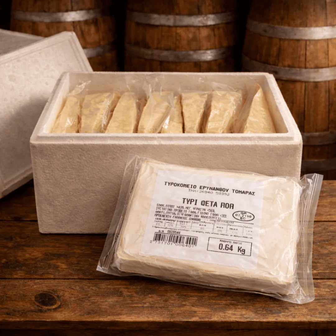 Barrel-Aged Feta PDO “Erymanthos Reserve” – Mountain Arcadia, Wooden Barrel Matured 3 Months, Rich & Authentic (≈500g) - Image 4