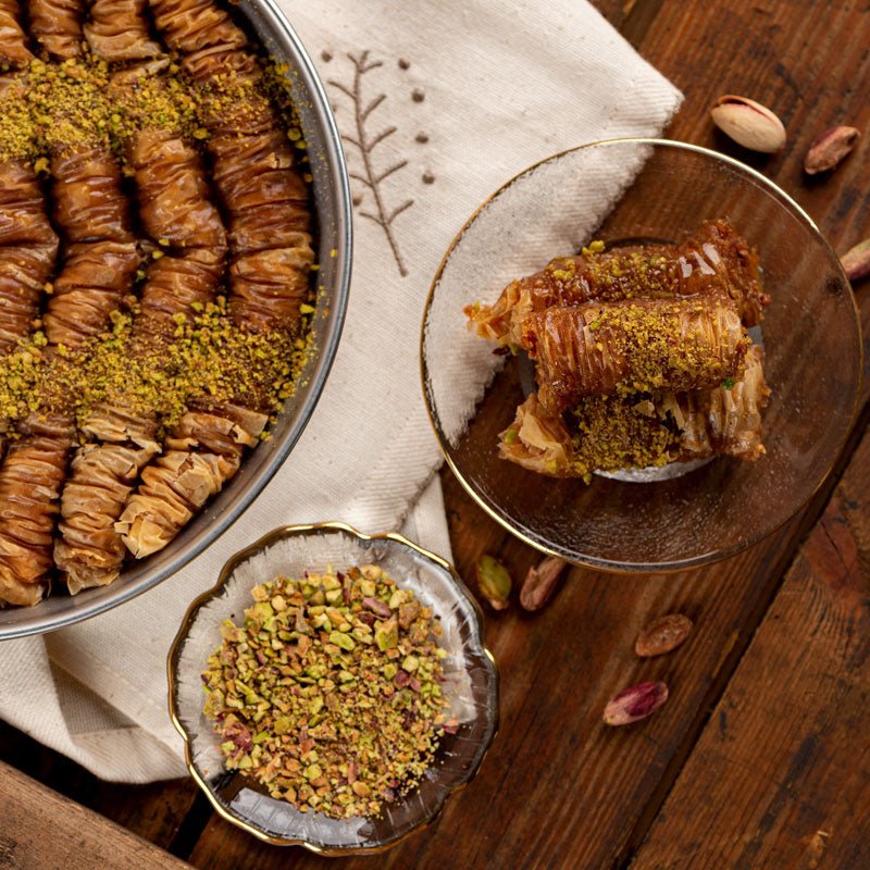 Saragli Rolled Baklava – 30 Pieces Family Tray (800g) - Image 4