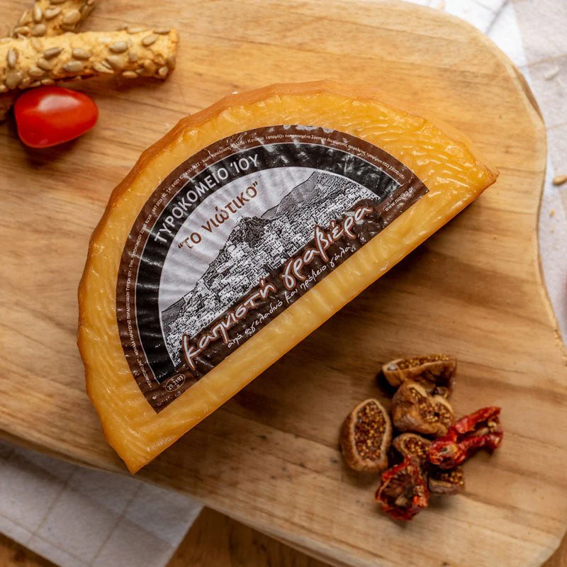 Smoked Graviera “Kapnisti” from Ios – Perfect for gourmet cheese boards | 200g - Image 5