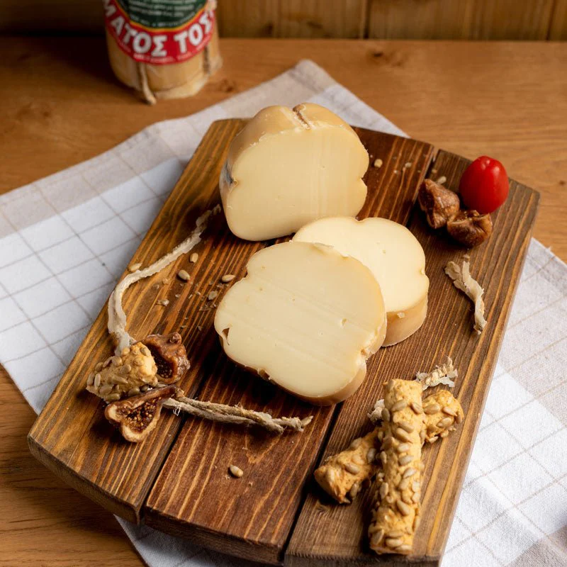 Smoked Metsovone PDO from Metsovo – naturally aged, perfect for grilling & table cheese | Whole piece ~1.5 kg - Image 4