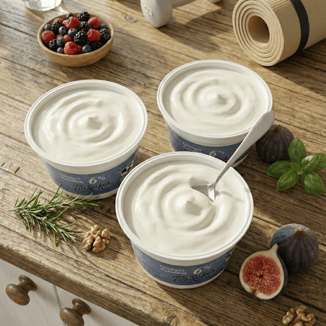 Traditional Greek Strained Cow Yogurt 6% – Extra Creamy & High Protein (3×200g) - Image 2