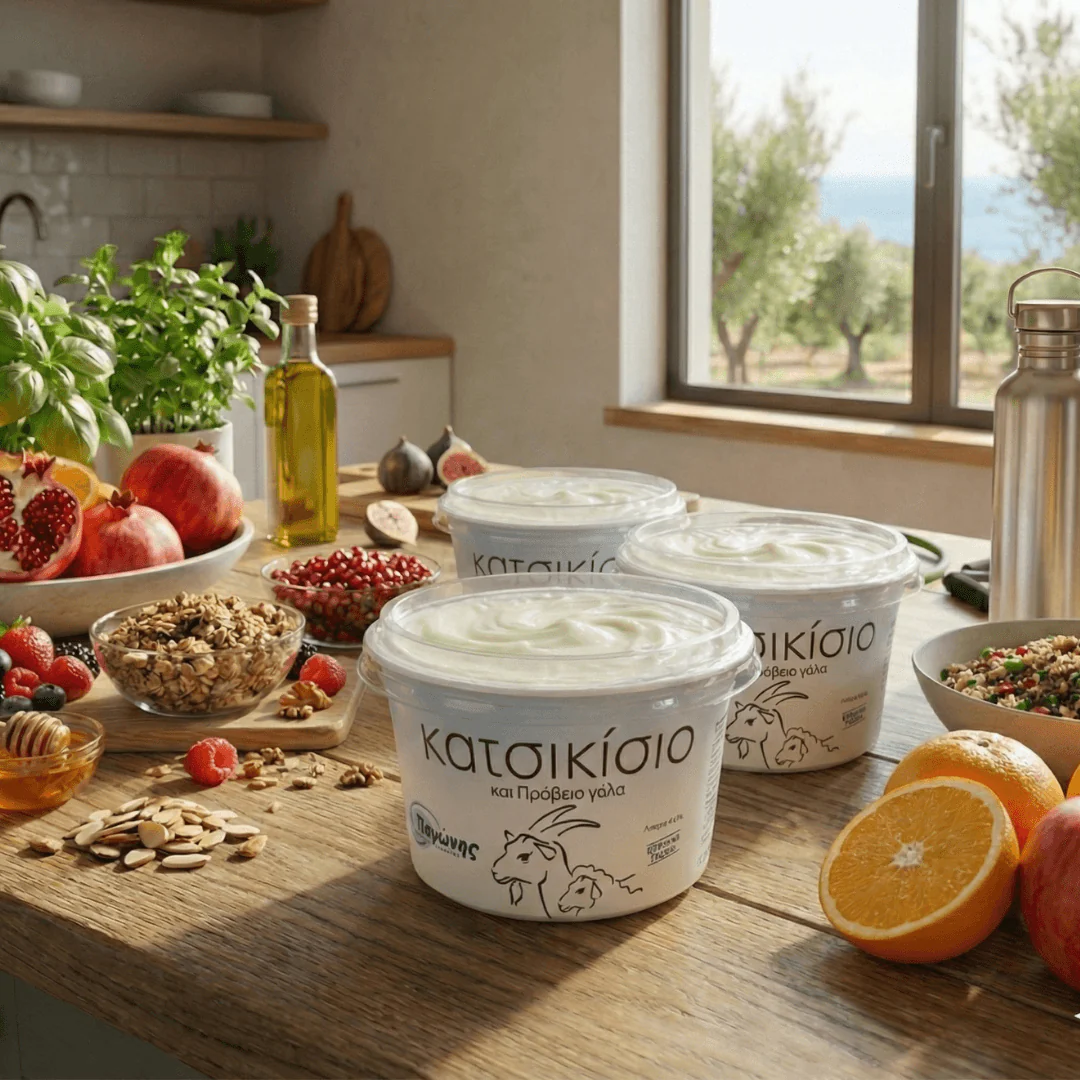 Traditional Greek Goat & Sheep Yogurt – Creamy & Naturally Balanced (3x220g) - Image 2