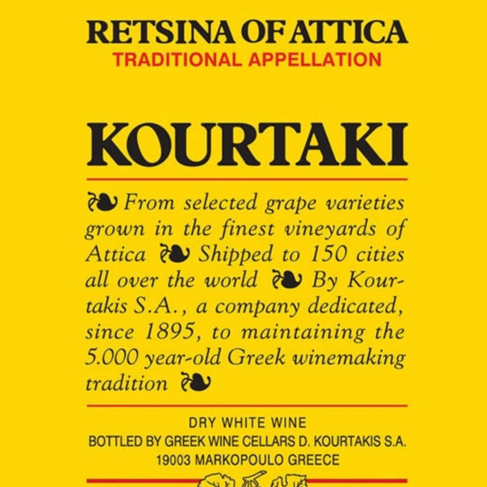 Retsina Wine Kourtaki - 750ml - Image 2